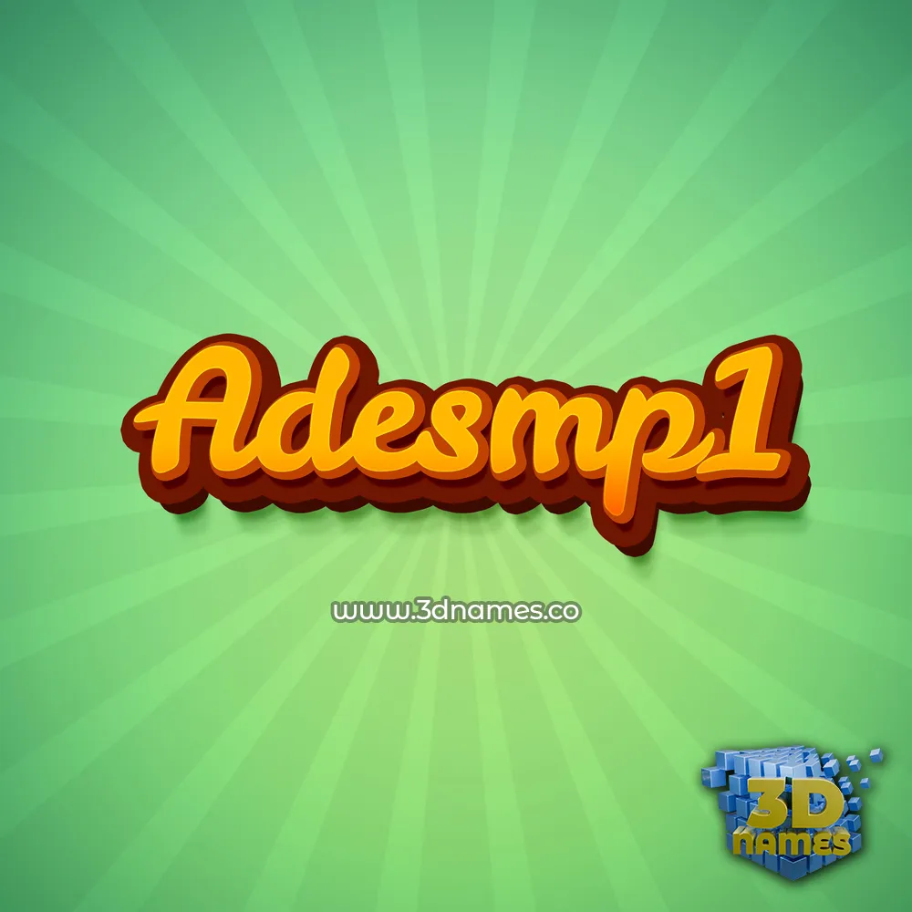 adesmp1 in Green Rays style - 3D name wallpaper