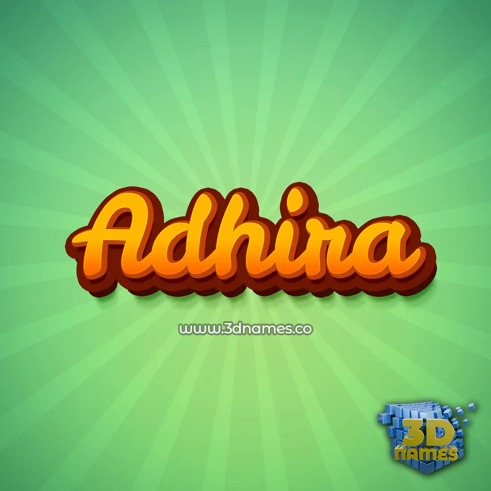 adhira in Green Rays style - 3D name wallpaper