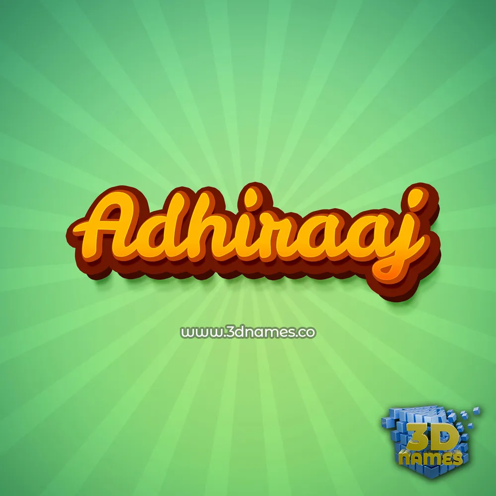 adhiraaj in Green Rays style - 3D name wallpaper