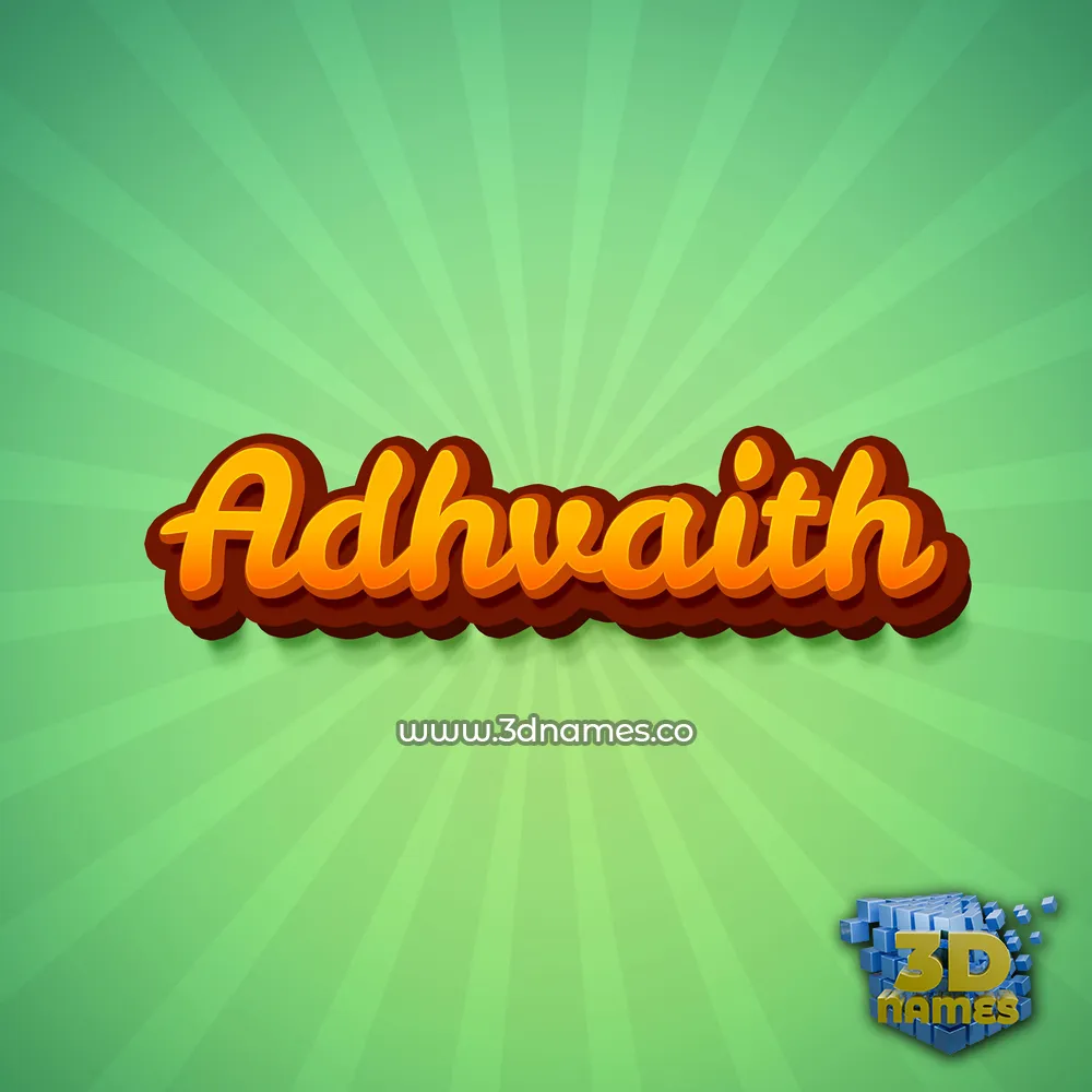 adhvaith in Green Rays style - 3D name wallpaper