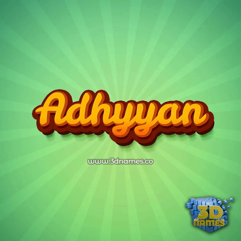 adhyyan in Green Rays style - 3D name wallpaper