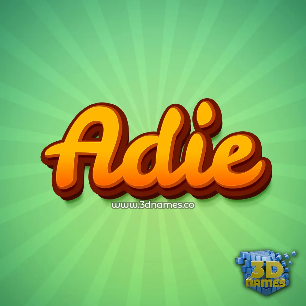 adie in Green Rays style - 3D name wallpaper