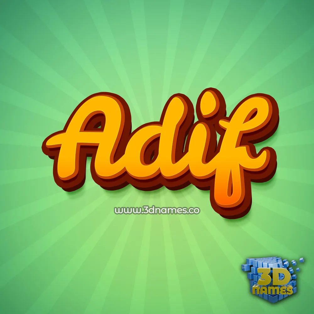 adif in Green Rays style - 3D name wallpaper