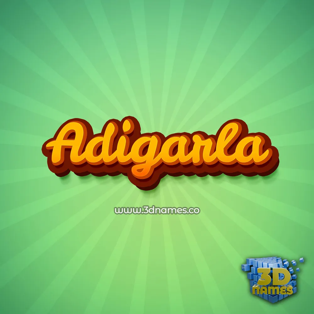 adigarla in Green Rays style - 3D name wallpaper