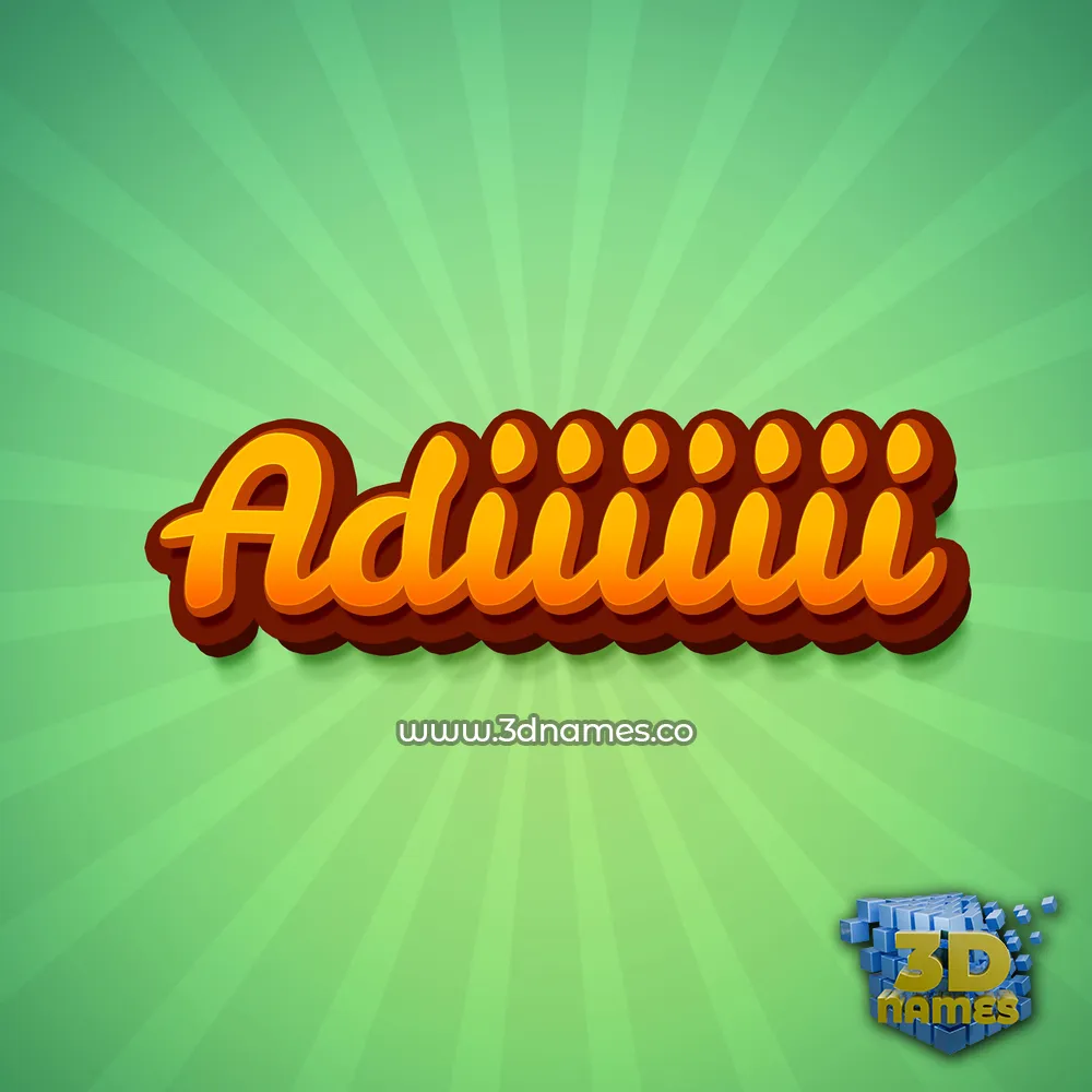 adiiiiiii in Green Rays style - 3D name wallpaper