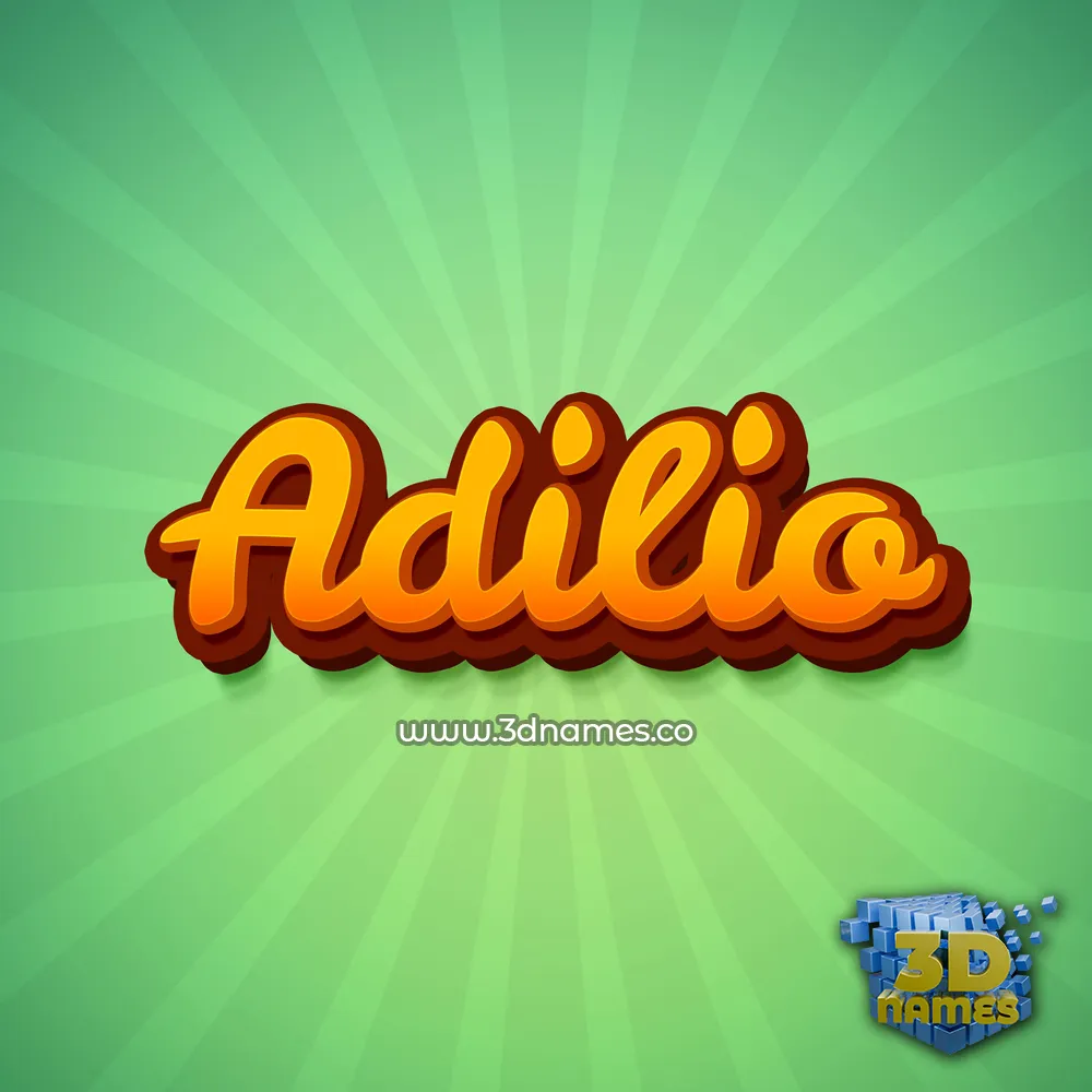 adilio in Green Rays style - 3D name wallpaper