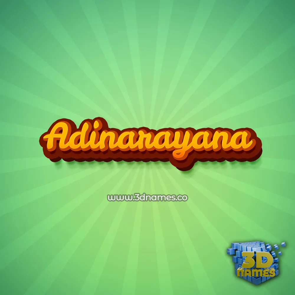 adinarayana in Green Rays style - 3D name wallpaper