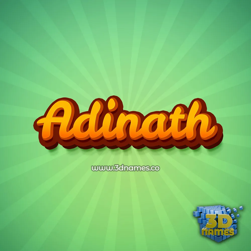 adinath in Green Rays style - 3D name wallpaper
