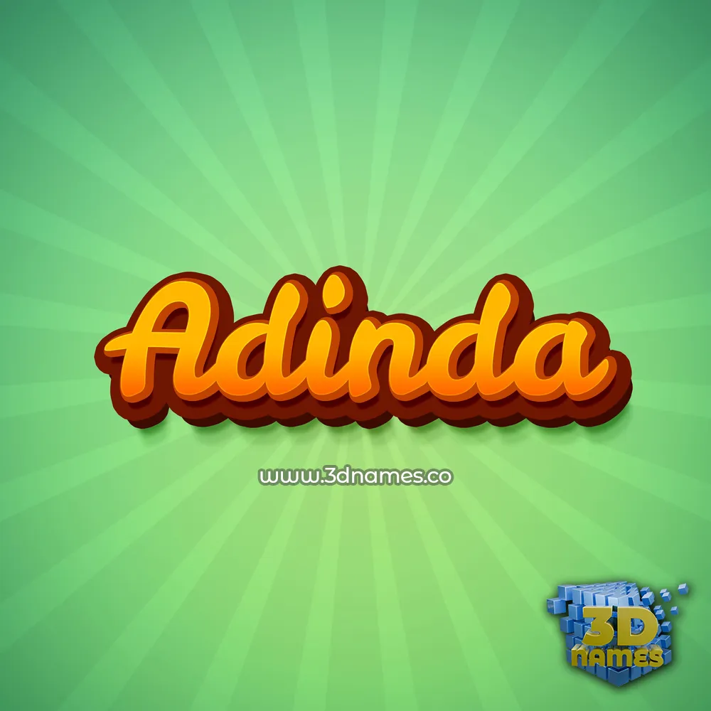 adinda in Green Rays style - 3D name wallpaper