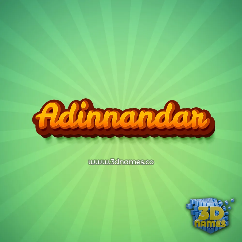 adinnandar in Green Rays style - 3D name wallpaper