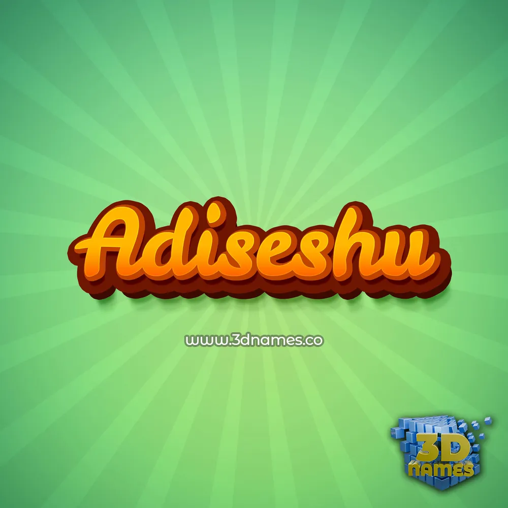 adiseshu in Green Rays style - 3D name wallpaper