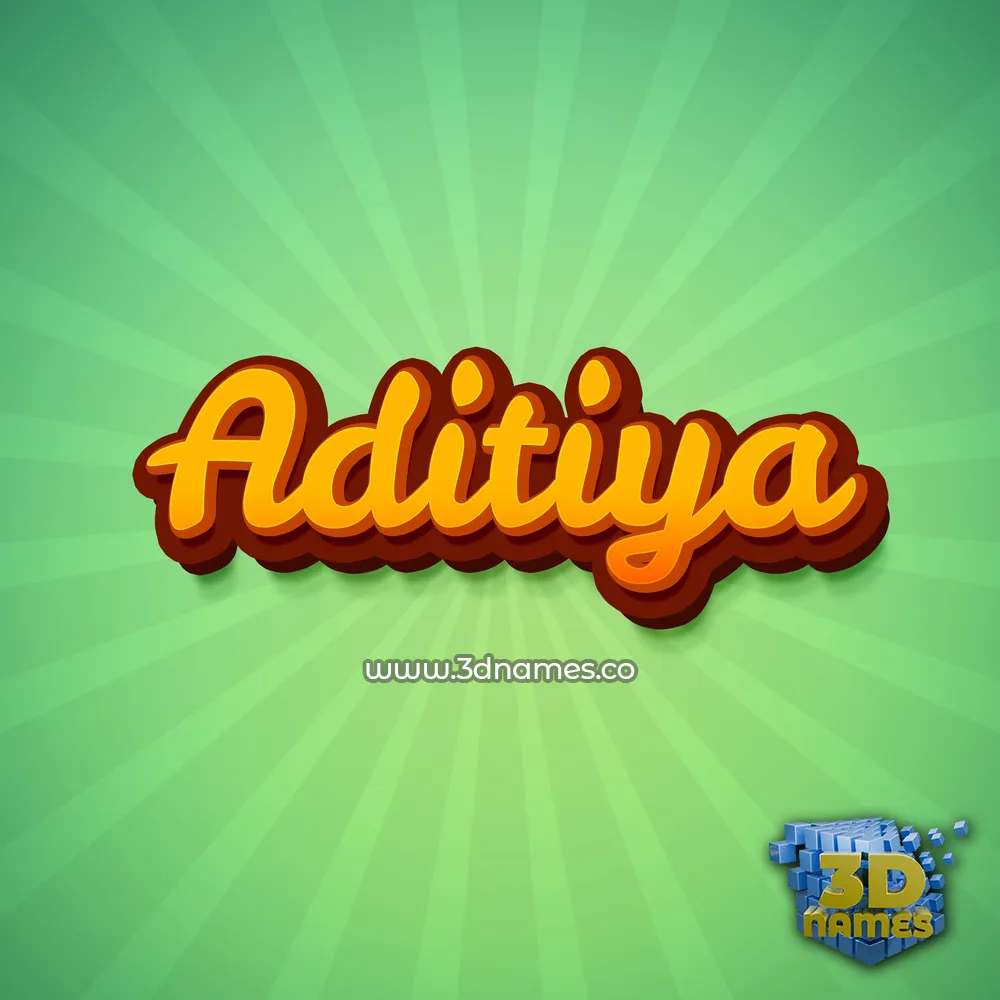 aditiya in Green Rays style - 3D name wallpaper