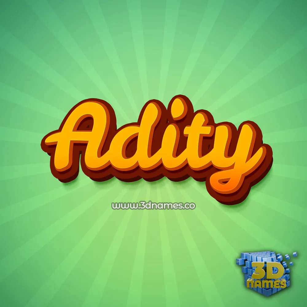 adity in Green Rays style - 3D name wallpaper