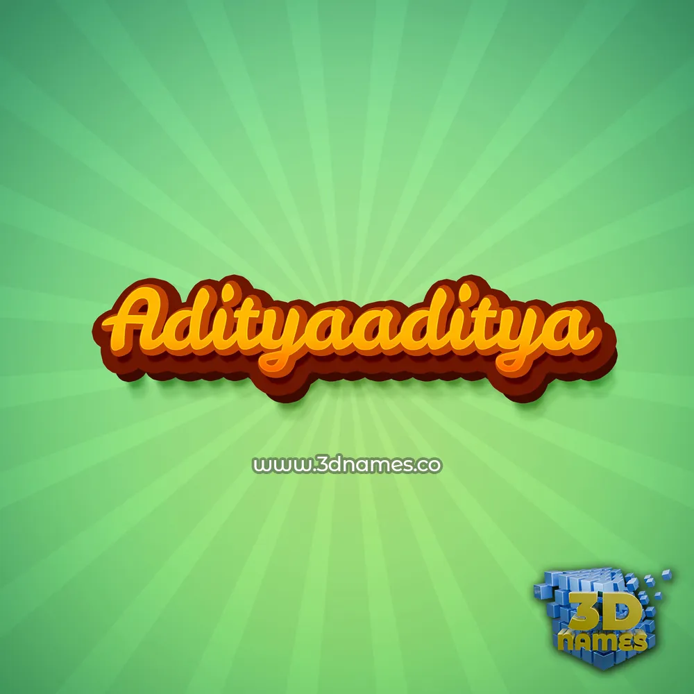 adityaaditya in Green Rays style - 3D name wallpaper