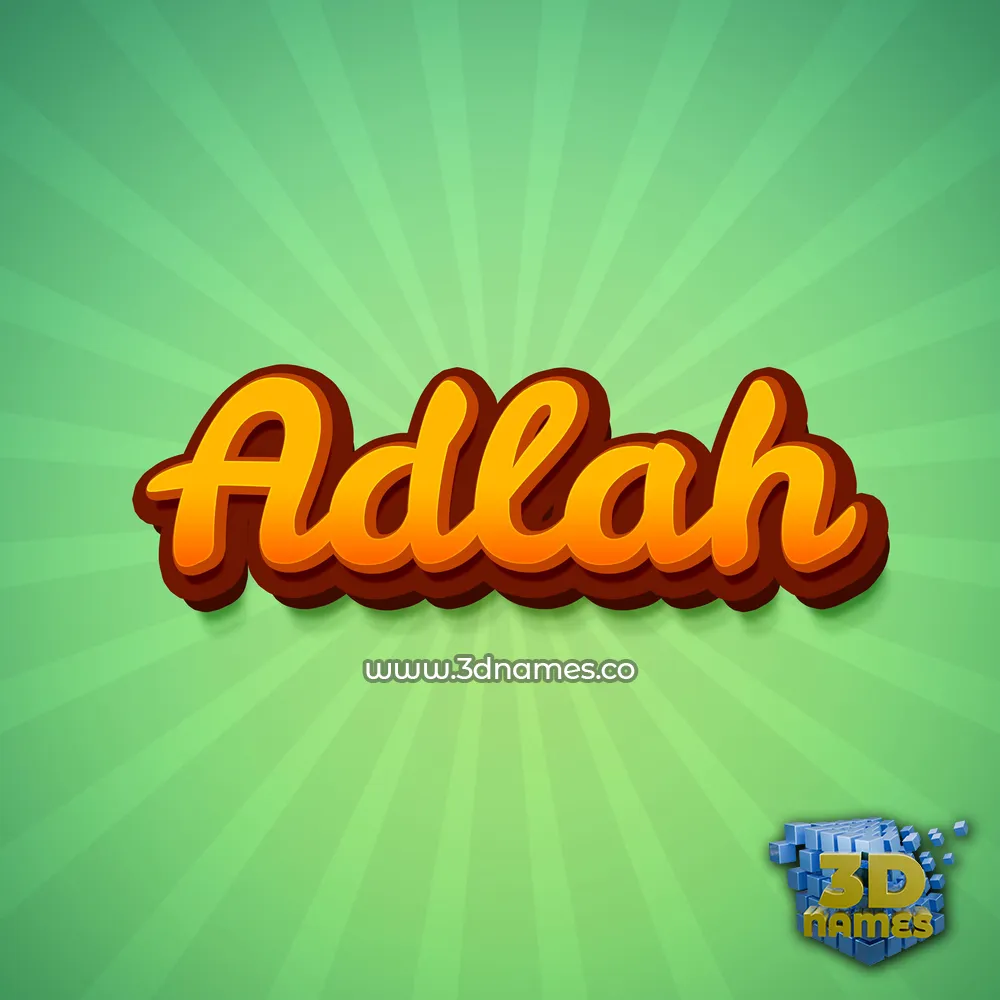 adlah in Green Rays style - 3D name wallpaper