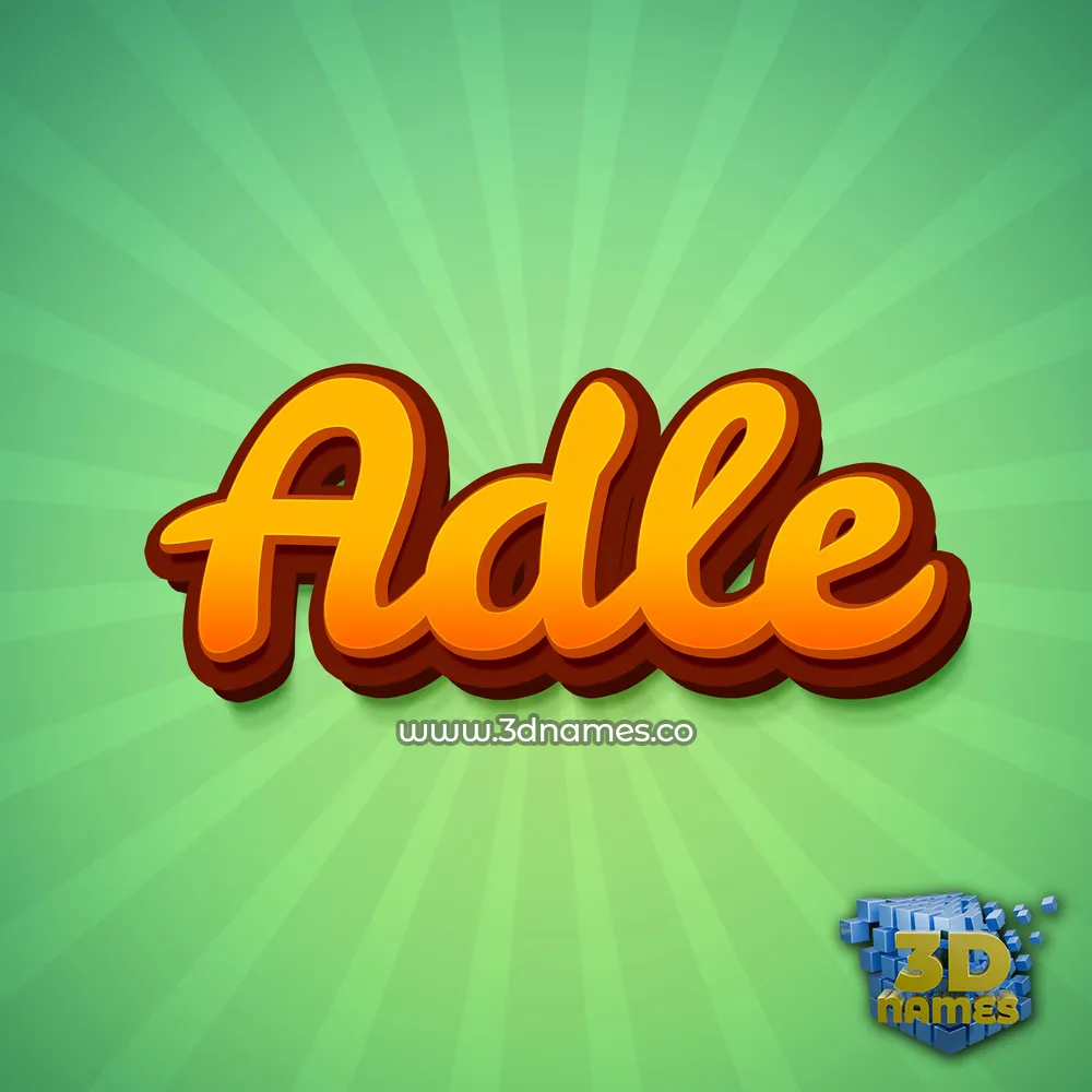 adle in Green Rays style - 3D name wallpaper