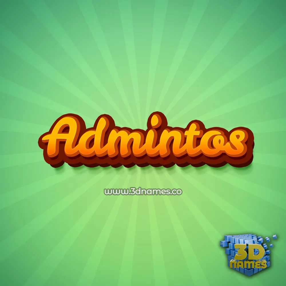 admintos in Green Rays style - 3D name wallpaper