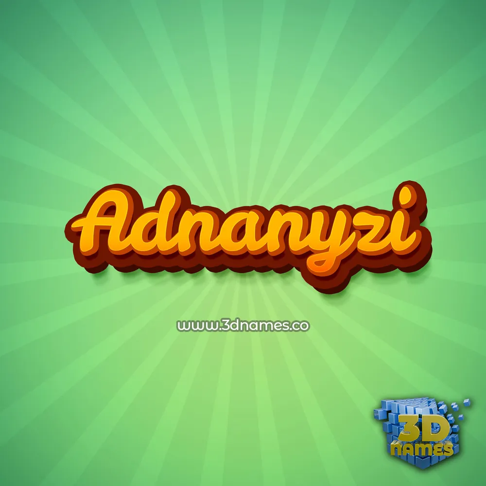 adnanyzi in Green Rays style - 3D name wallpaper