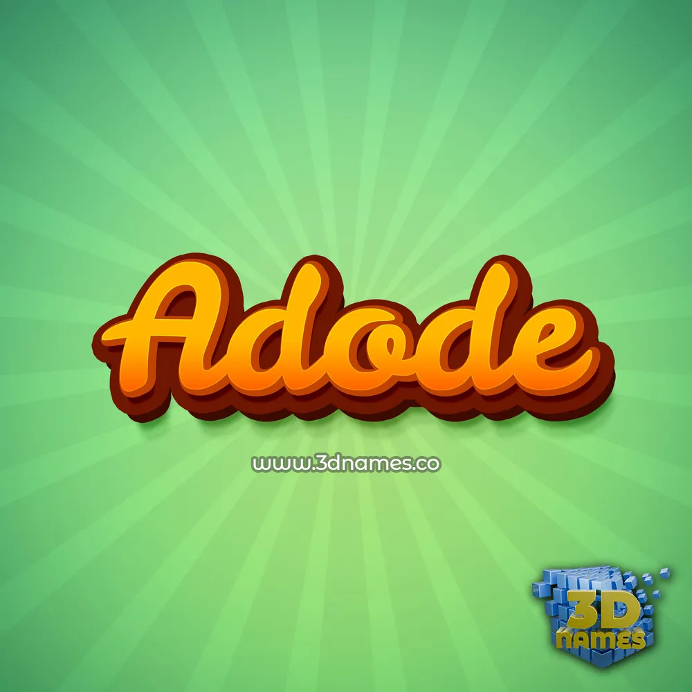 adode in Green Rays style - 3D name wallpaper