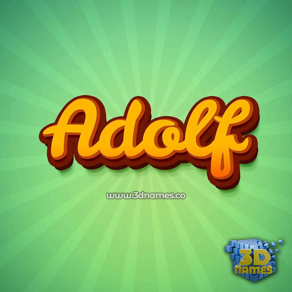 adolf in Green Rays style - 3D name wallpaper