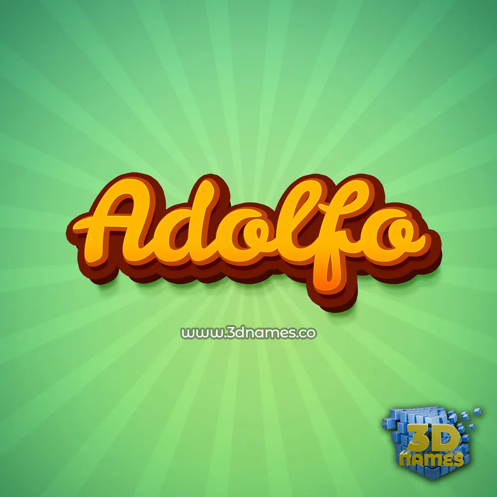 adolfo in Green Rays style - 3D name wallpaper