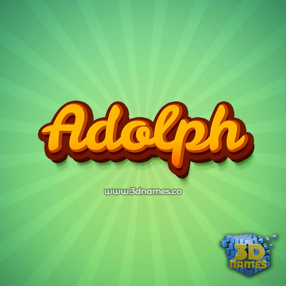 adolph in Green Rays style - 3D name wallpaper