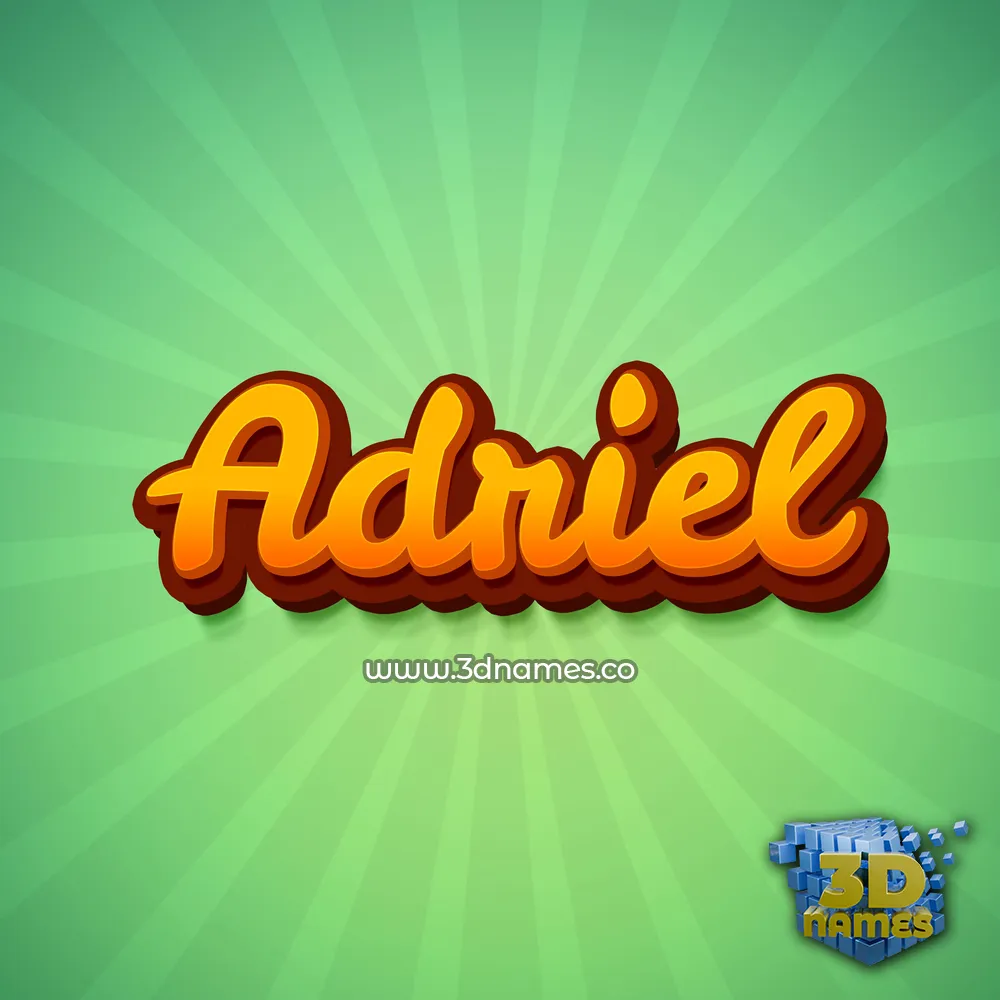 adriel in Green Rays style - 3D name wallpaper