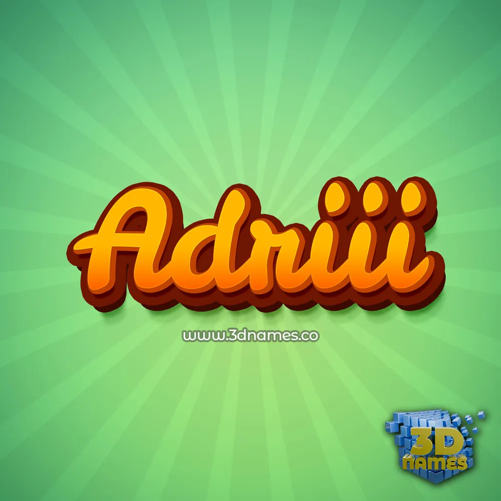 adriii in Green Rays style - 3D name wallpaper