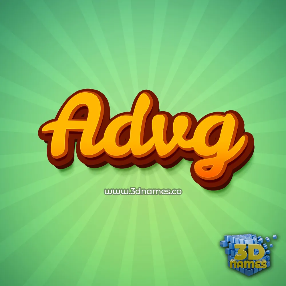 advg in Green Rays style - 3D name wallpaper