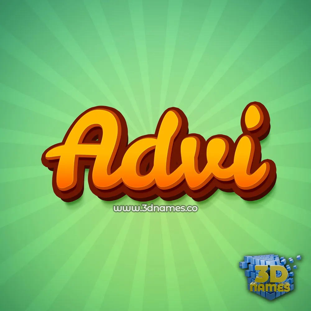 advi in Green Rays style - 3D name wallpaper