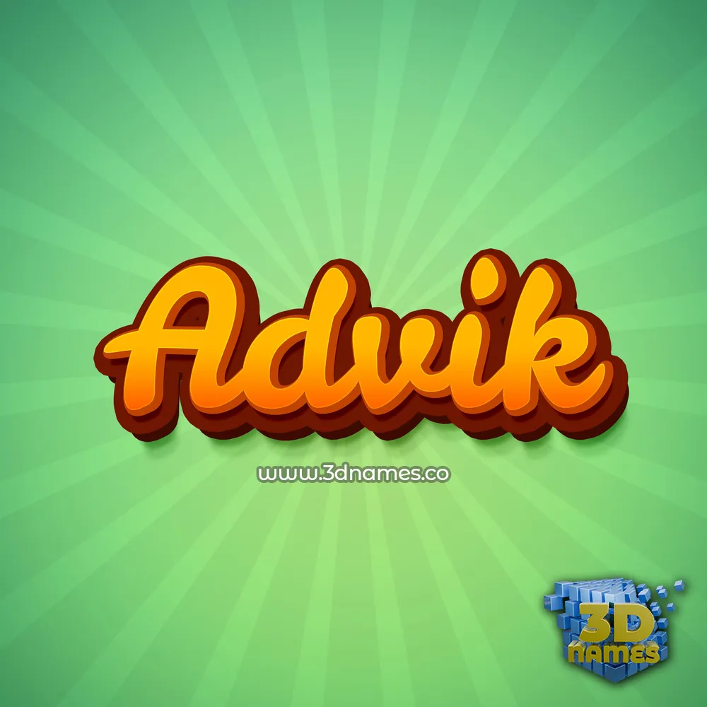 advik in Green Rays style - 3D name wallpaper