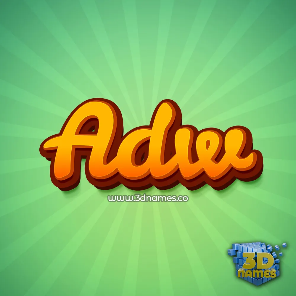 adw in Green Rays style - 3D name wallpaper
