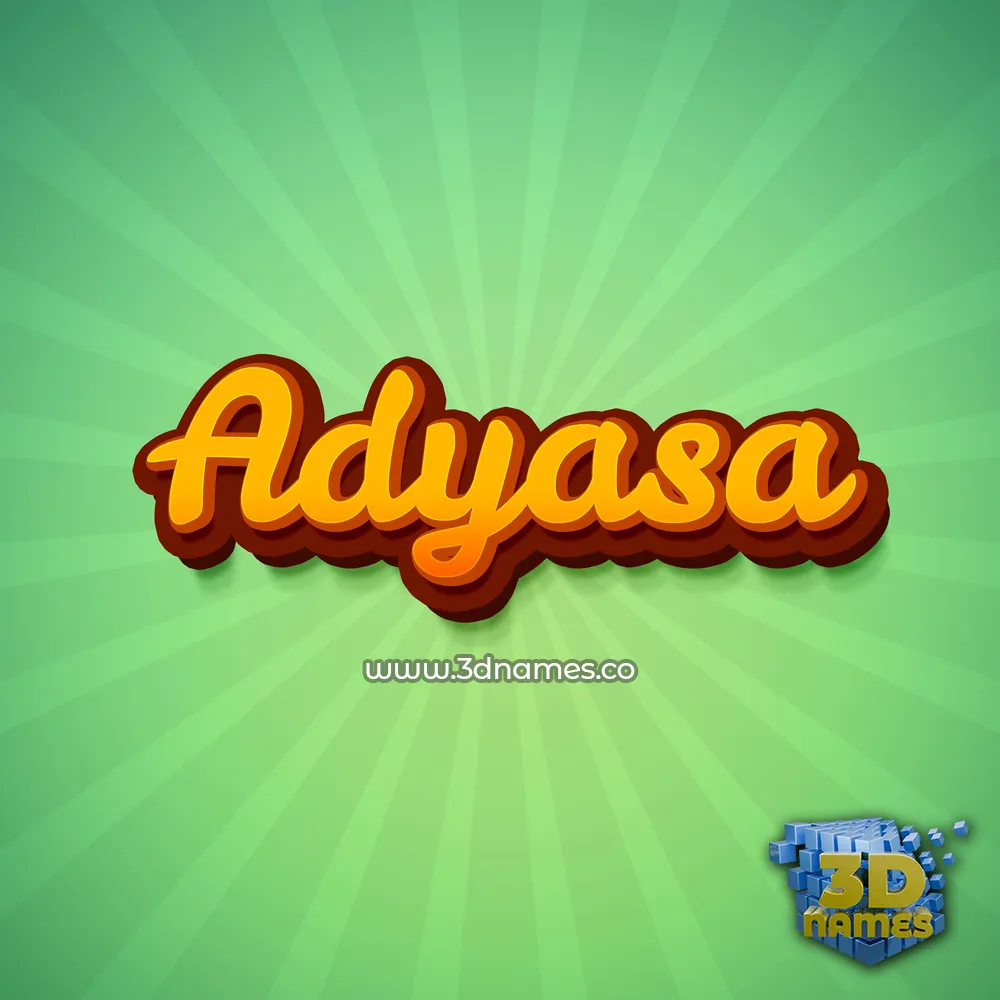 adyasa in Green Rays style - 3D name wallpaper