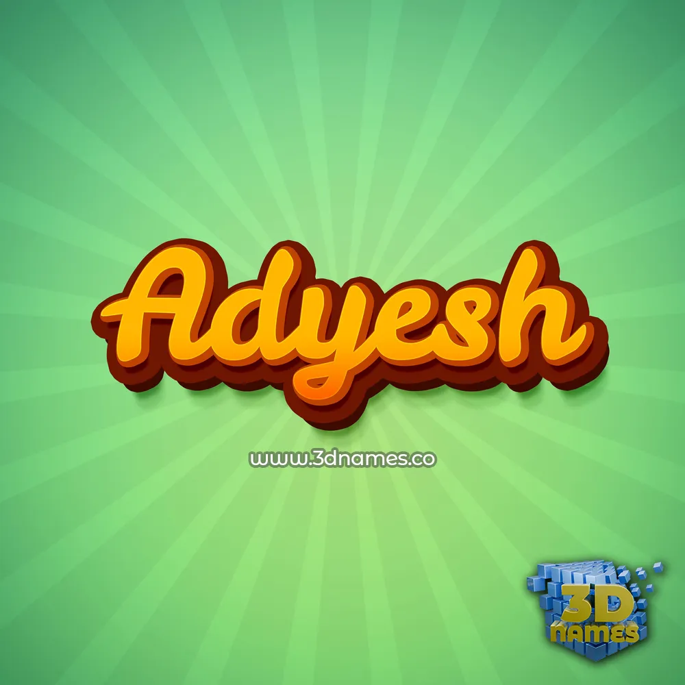 adyesh in Green Rays style - 3D name wallpaper