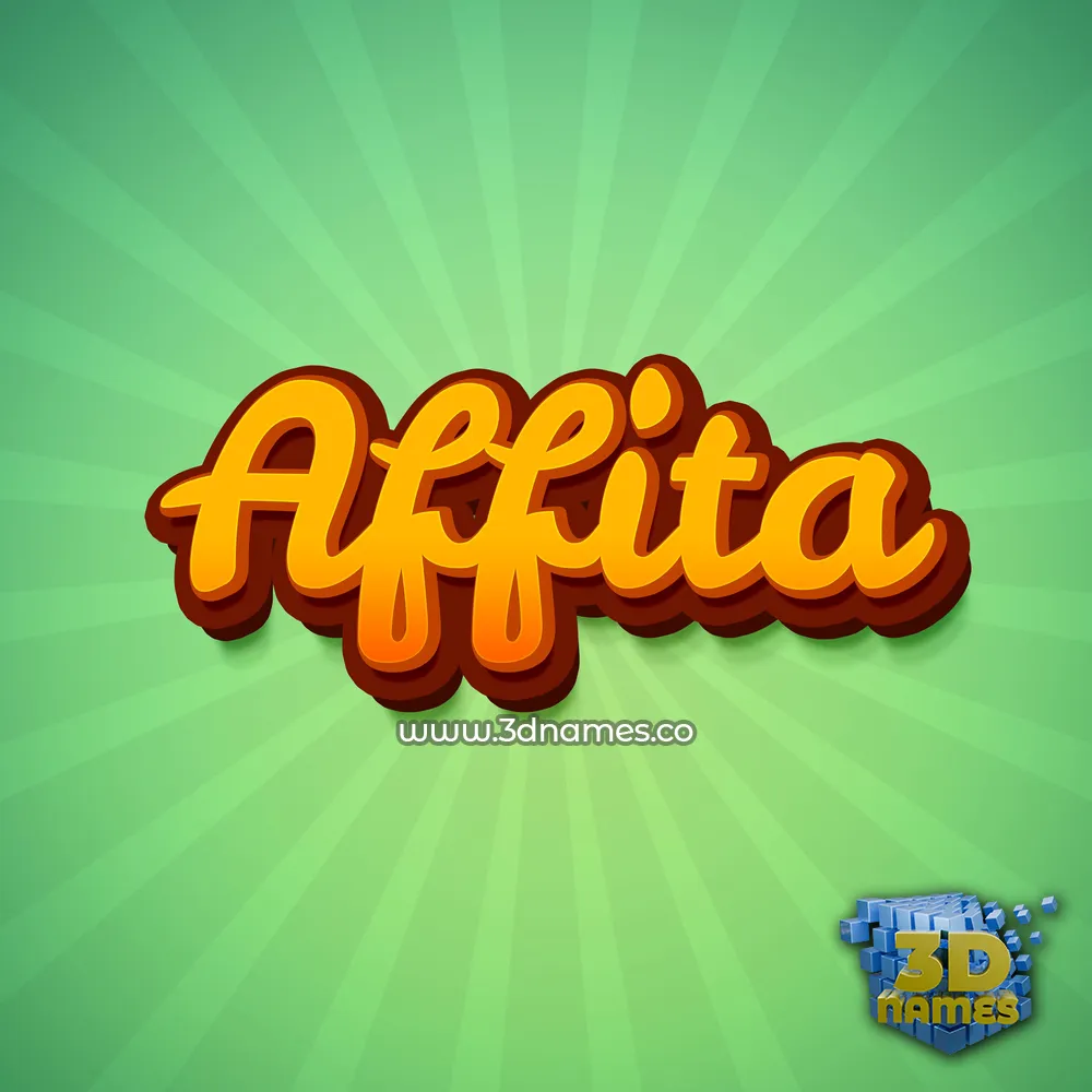 affita in Green Rays style - 3D name wallpaper