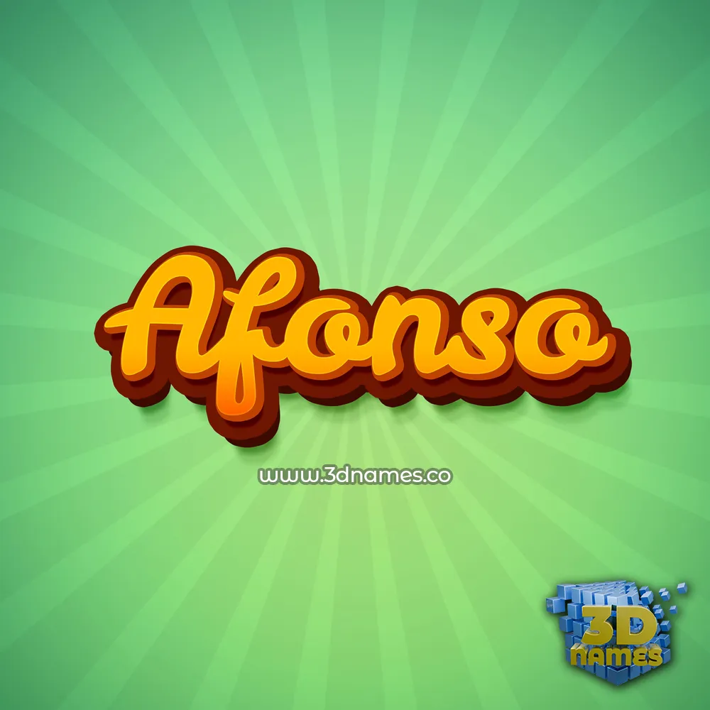 afonso in Green Rays style - 3D name wallpaper