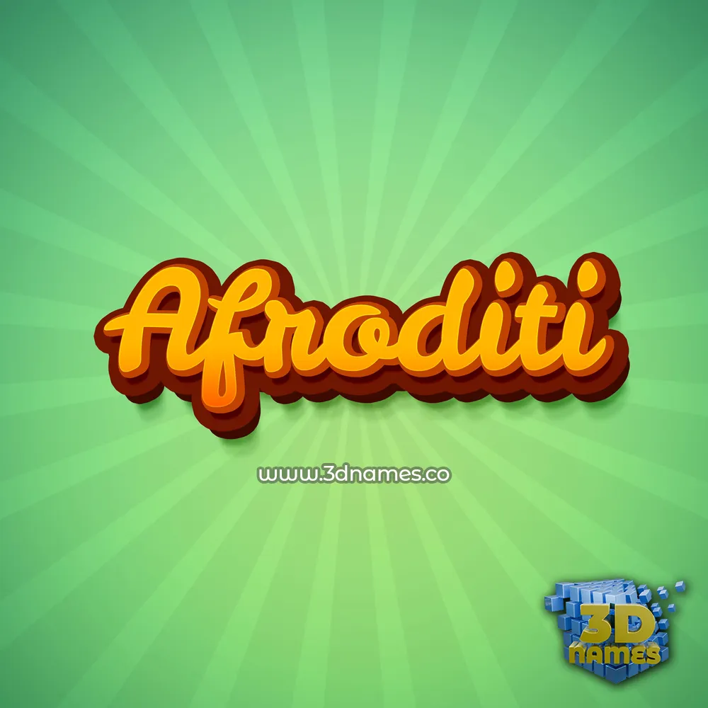 afroditi in Green Rays style - 3D name wallpaper
