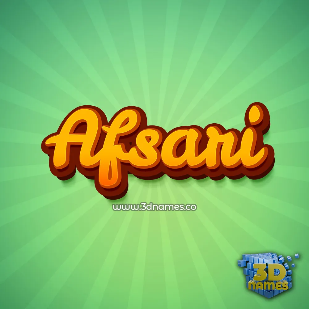 afsari in Green Rays style - 3D name wallpaper