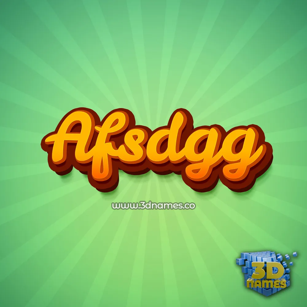 afsdgg in Green Rays style - 3D name wallpaper