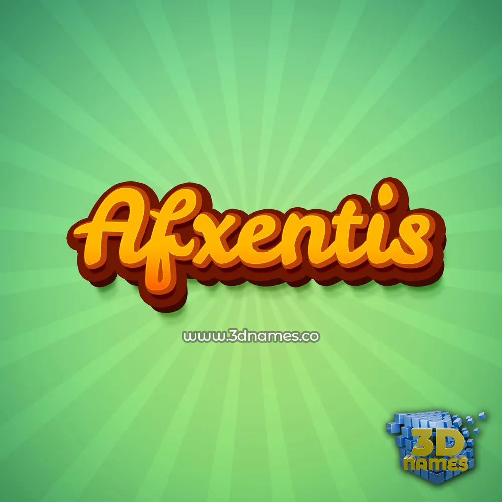 afxentis in Green Rays style - 3D name wallpaper