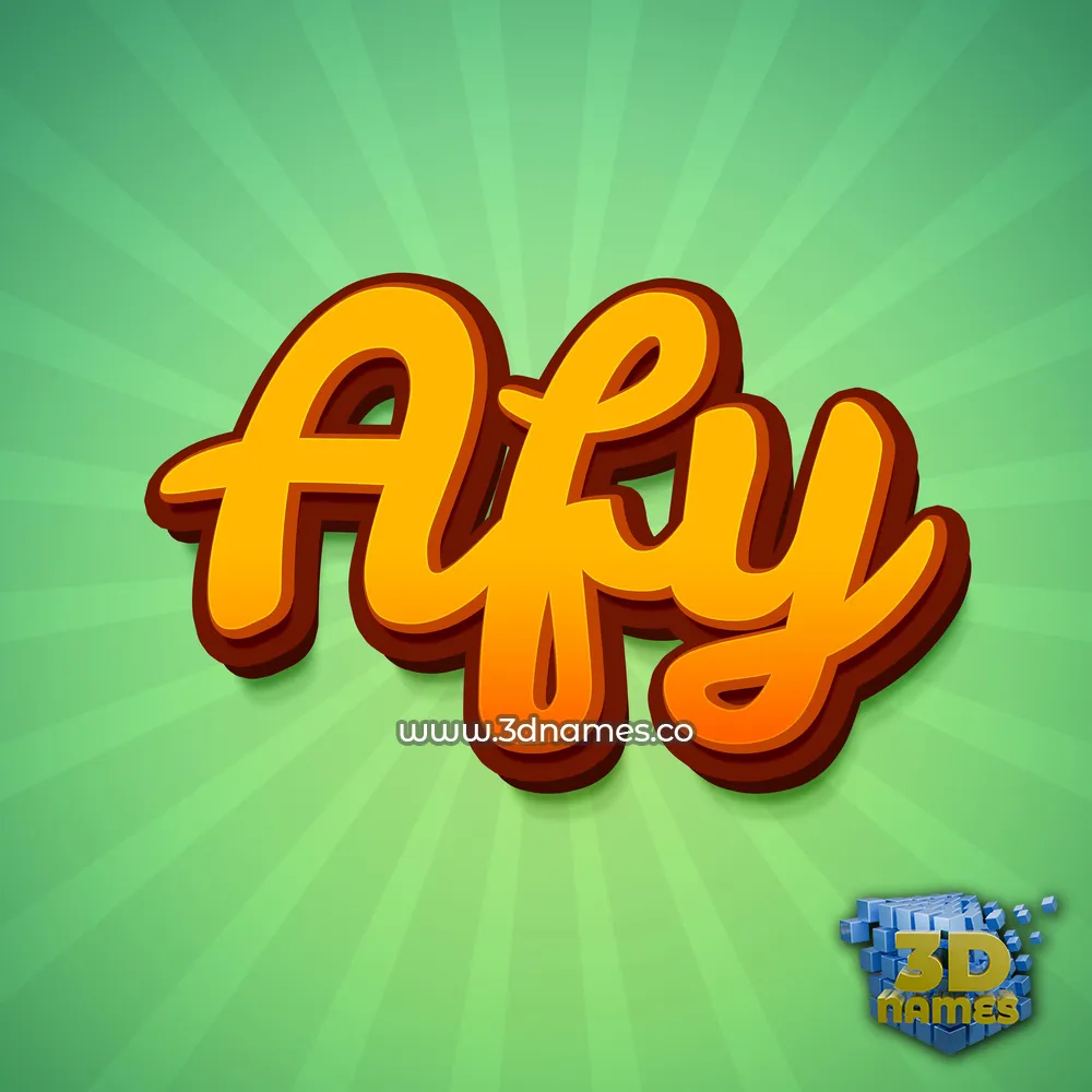 afy in Green Rays style - 3D name wallpaper