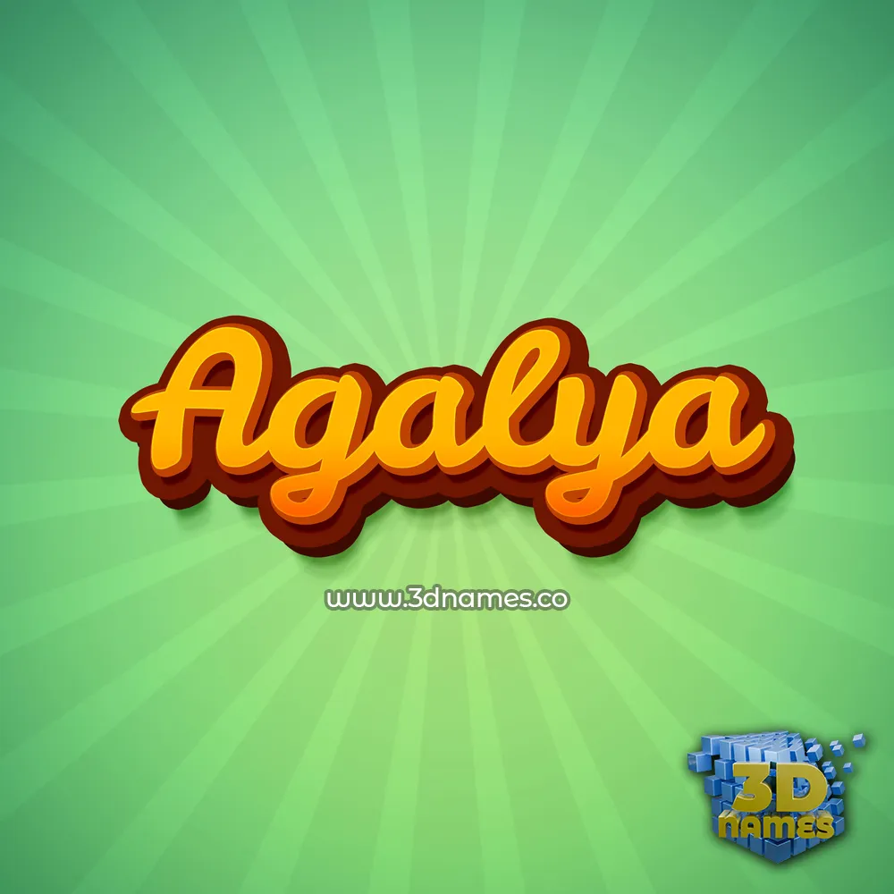 agalya in Green Rays style - 3D name wallpaper
