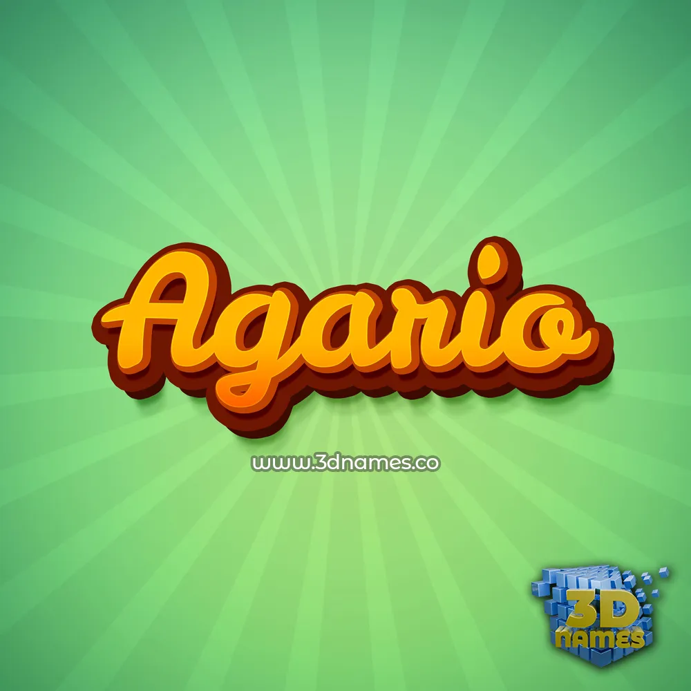 agario in Green Rays style - 3D name wallpaper