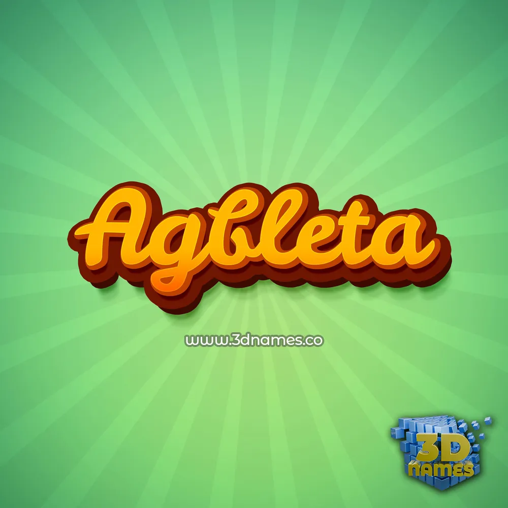 agbleta in Green Rays style - 3D name wallpaper