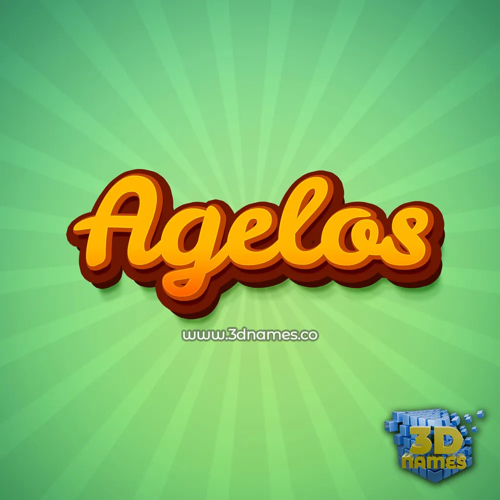 agelos in Green Rays style - 3D name wallpaper