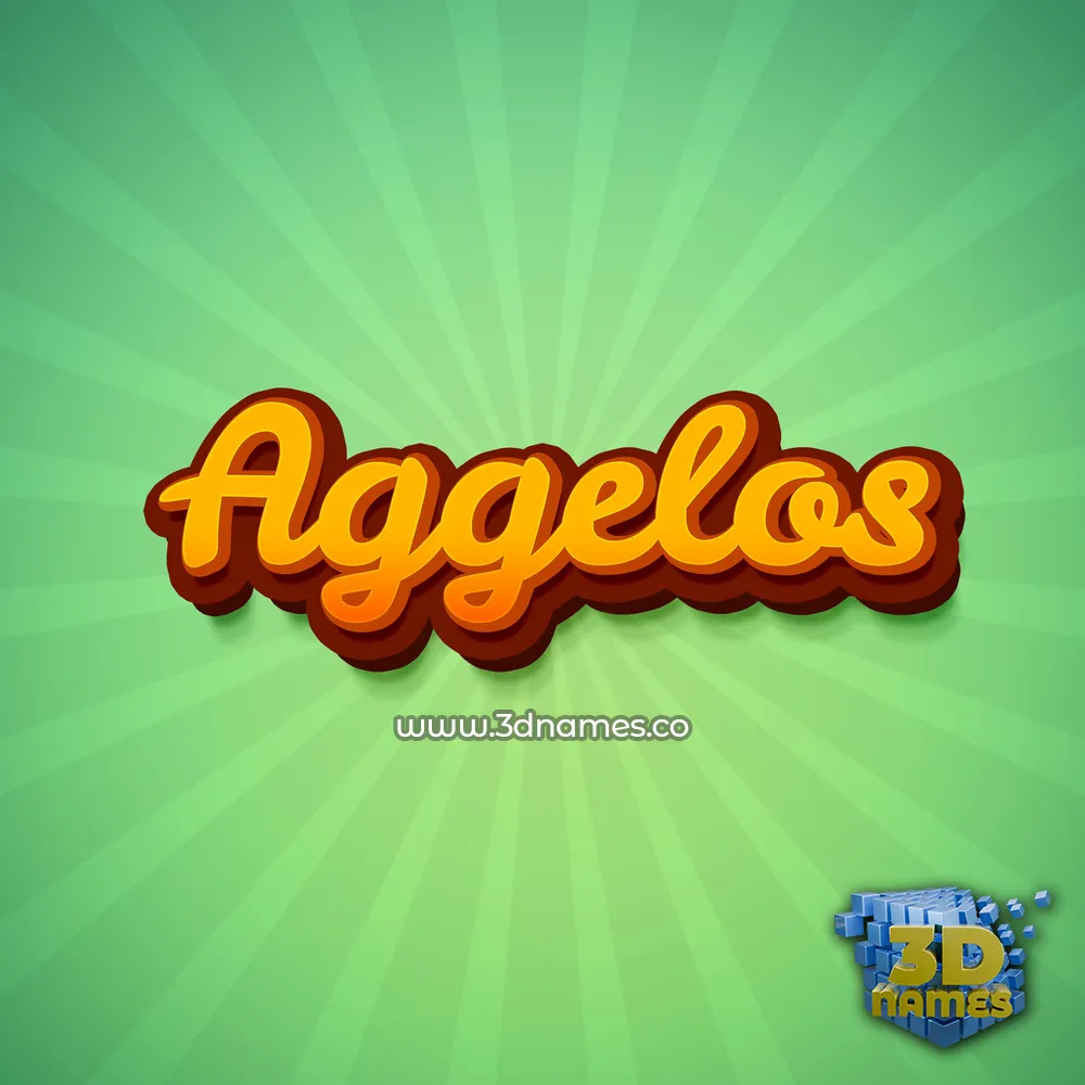 aggelos in Green Rays style - 3D name wallpaper