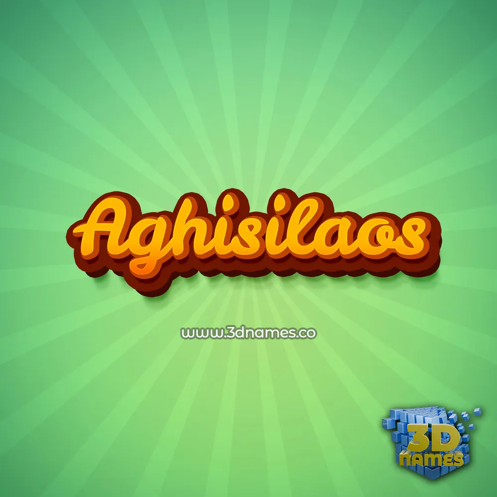 aghisilaos in Green Rays style - 3D name wallpaper