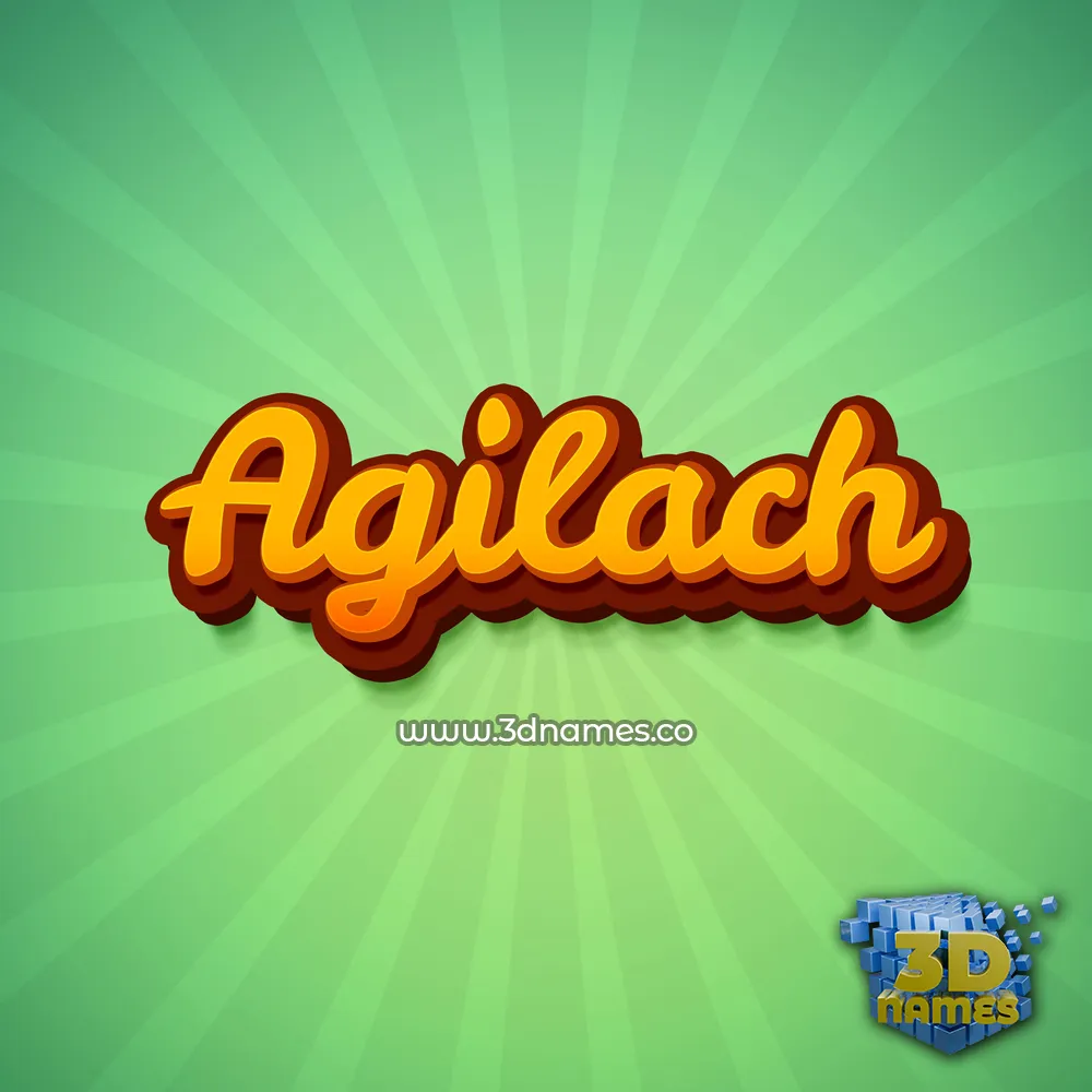 agilach in Green Rays style - 3D name wallpaper