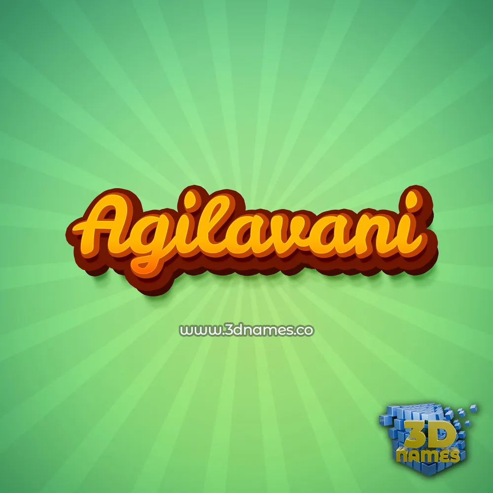 agilavani in Green Rays style - 3D name wallpaper