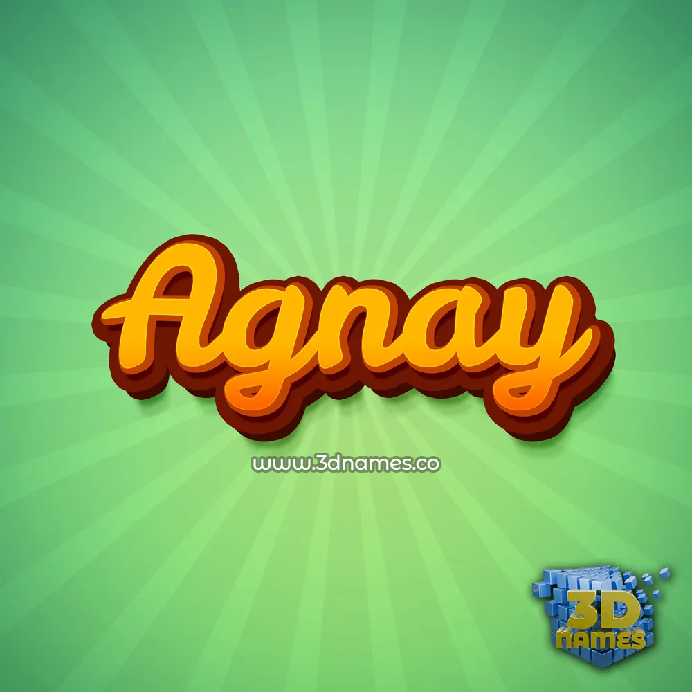 agnay in Green Rays style - 3D name wallpaper